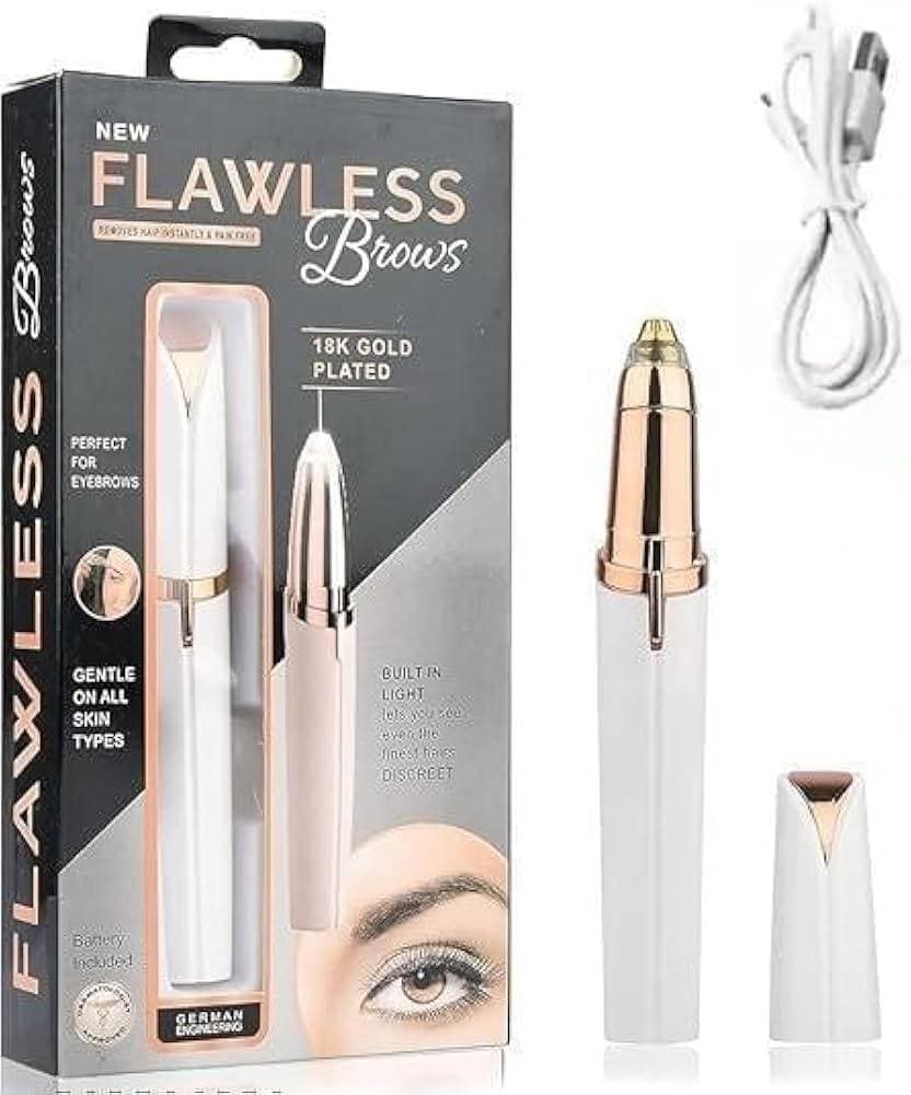 Flawless Brows Big Eyebrow Pencil, Pless,Touch sensitive, Battery operated Eyebrow Hair Remover For women, Flawless Eyebrow Trimmer for women