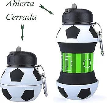 Orthotic Products Football Water Bottle - Unique Football Gifts For Boys And Girls - Cool Kids Collapsible, Leakproof BPA Free 550 Ml