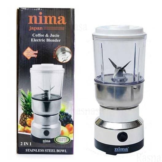NIMA 2 in 1 Portable Electric Grinder &amp; Blender for Herbs, Spices, Nuts, Grains, Coffee, Bean, Fruits and Vegetables for Kitchen | 300W Stainless Steel Coffee and Juice Electric Blender (NM-8300)